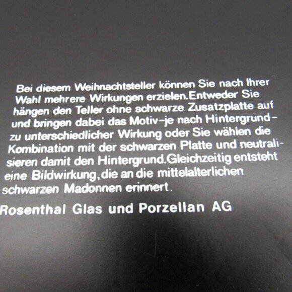 ROSENTHAL Bjorn Wiinblad The Annunciation Christmas Wall Plate 1977 Signed Vinta - Picture 7 of 12